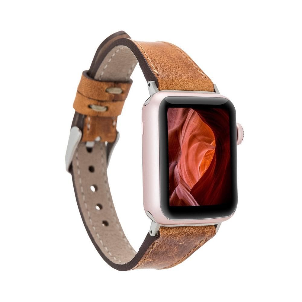 Leather Apple Watch Bands - Classic Slim Style