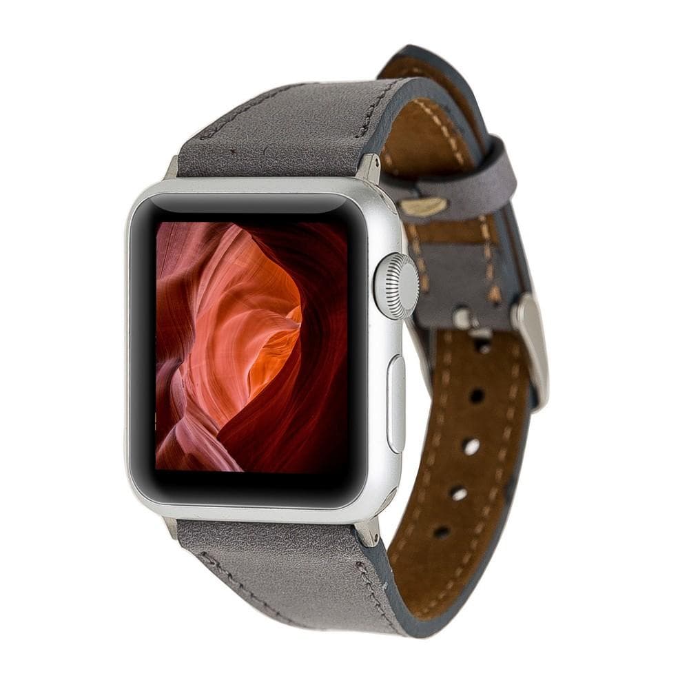 Leather Apple Watch Bands - Classic Slim Style