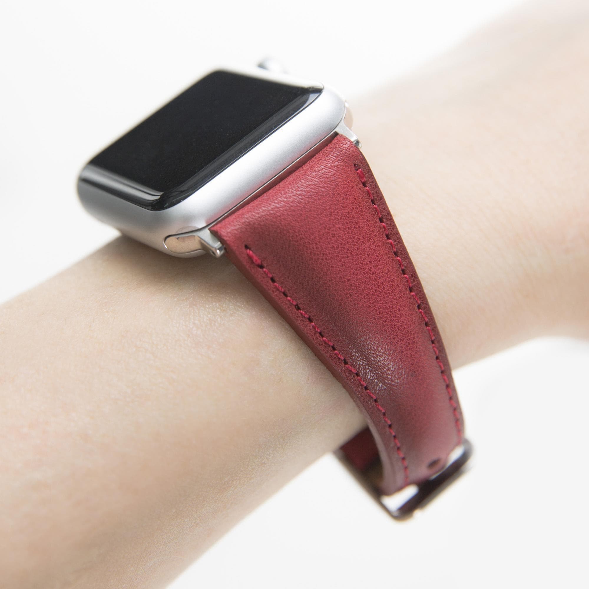 Leather Apple Watch Bands - Classic Slim Style