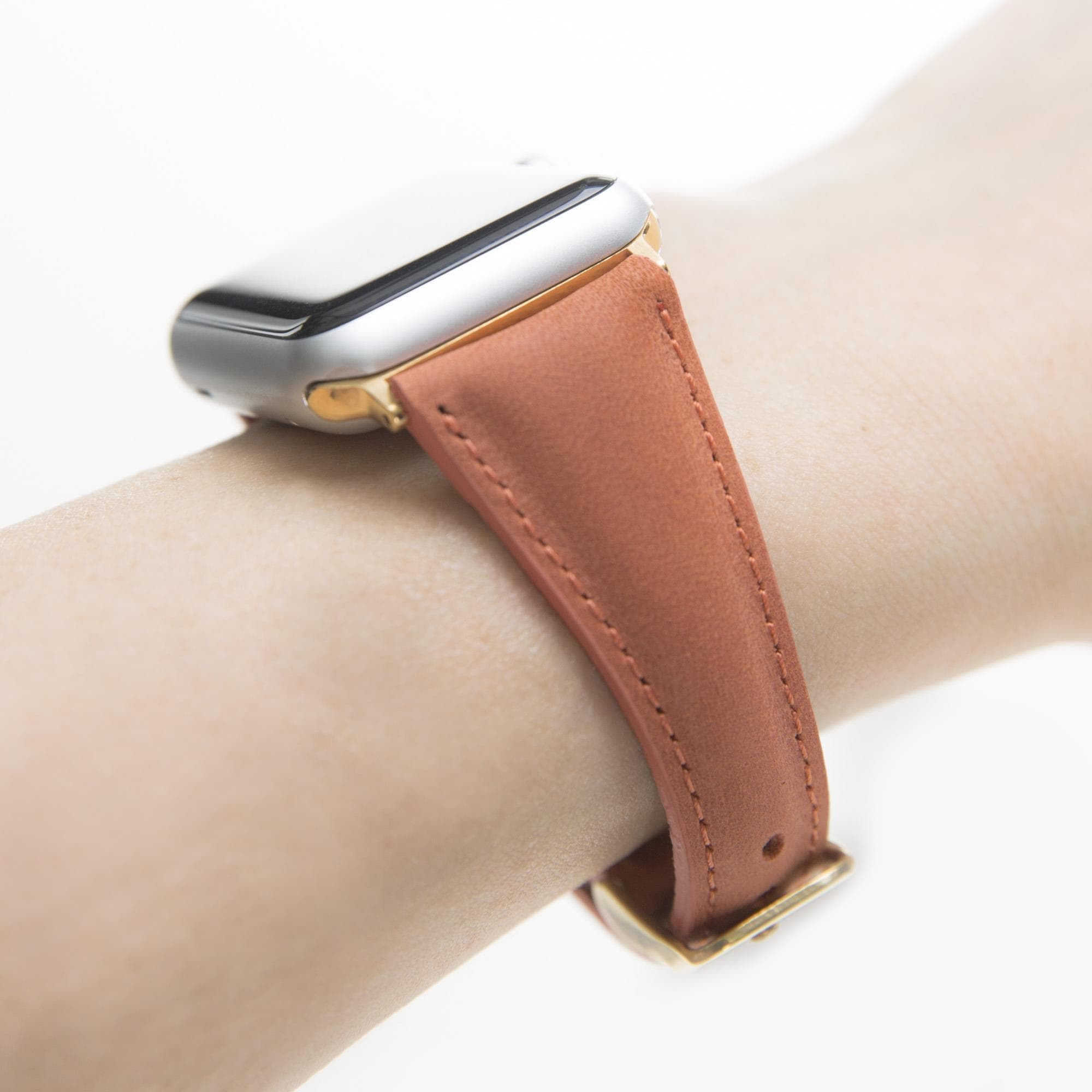 Leather Apple Watch Bands - Classic Slim Style