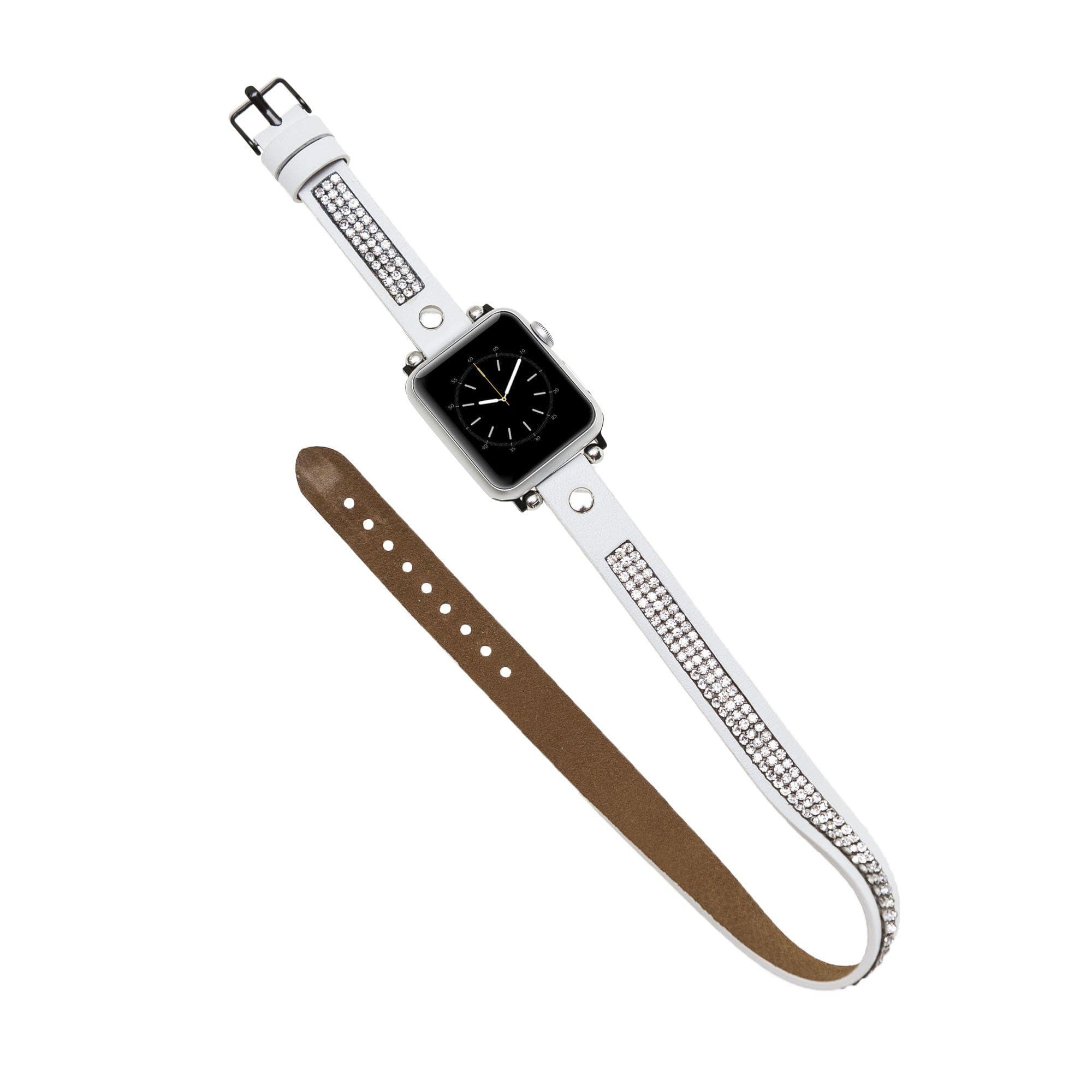 Leather Apple Watch Bands - Crystal Ferro Double Tour Style