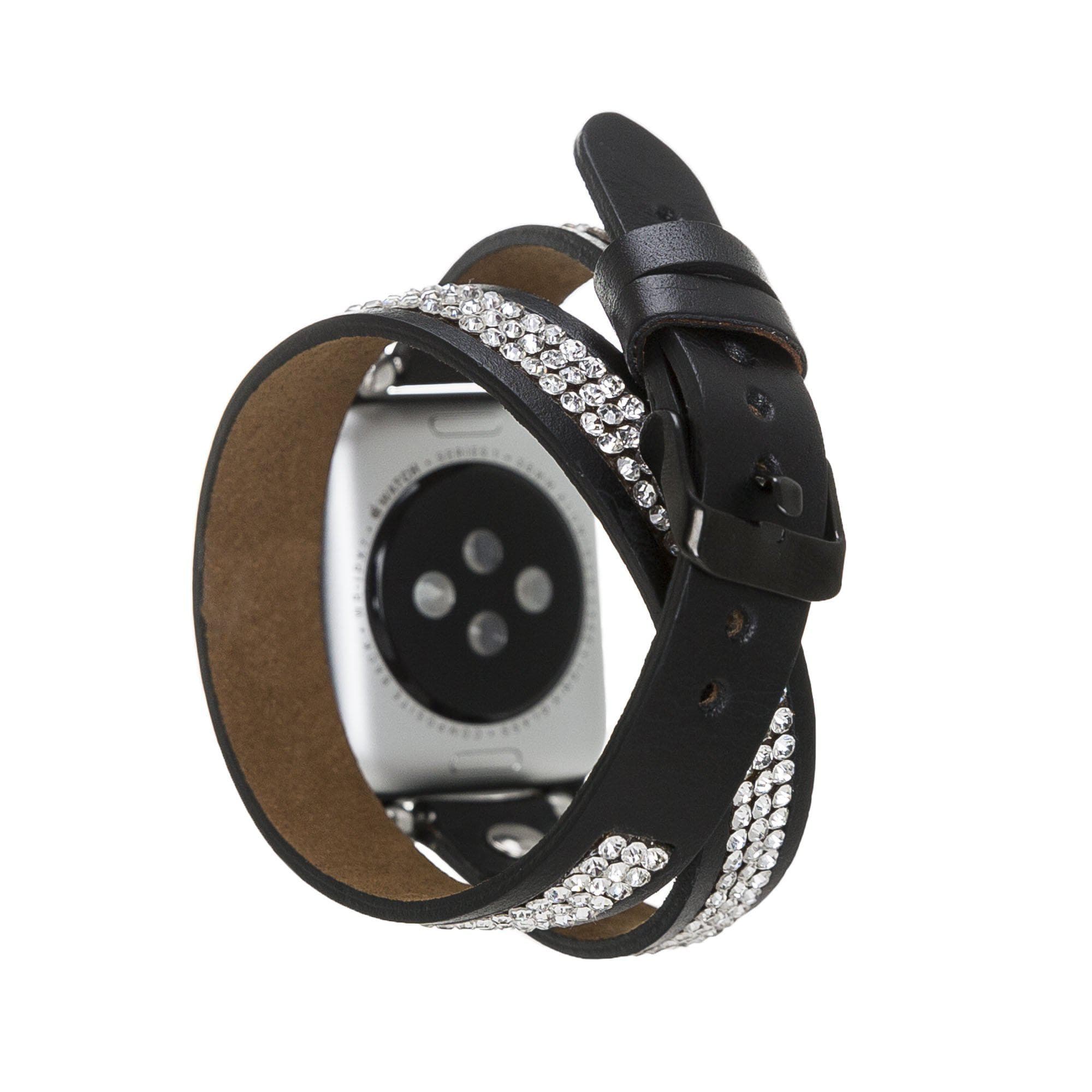 Leather Apple Watch Bands - Crystal Ferro Double Tour Style