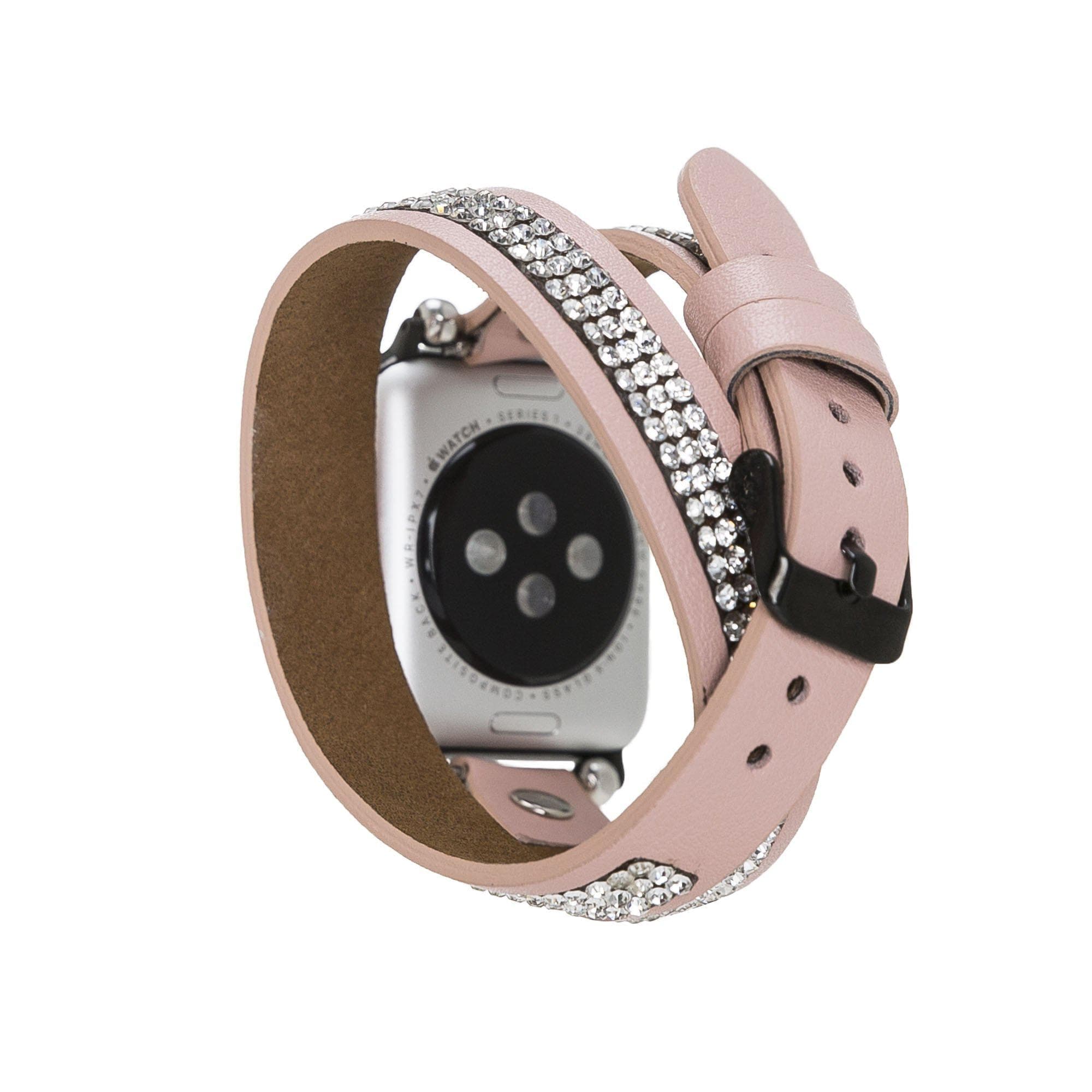 Leather Apple Watch Bands - Crystal Ferro Double Tour Style