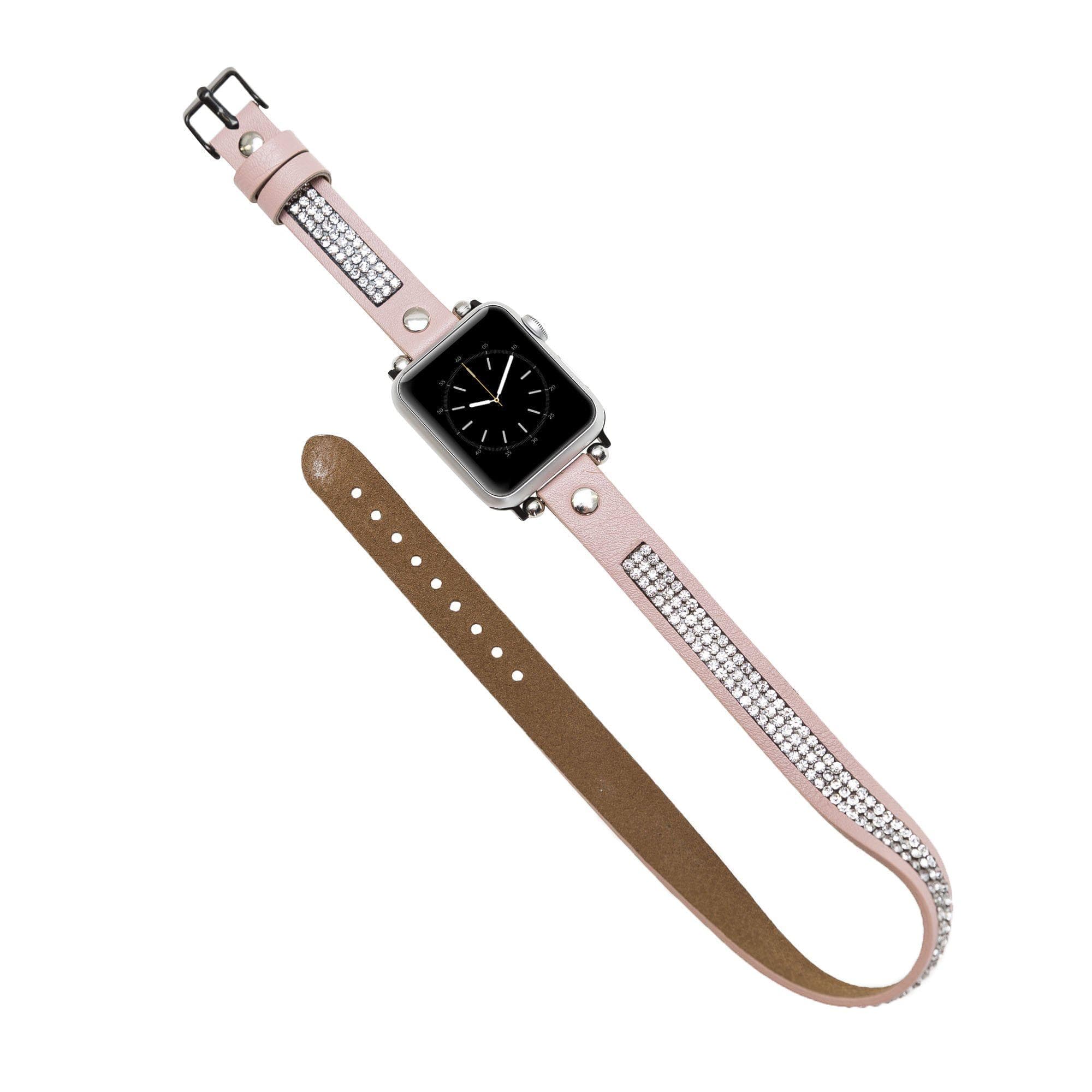 Leather Apple Watch Bands - Crystal Ferro Double Tour Style