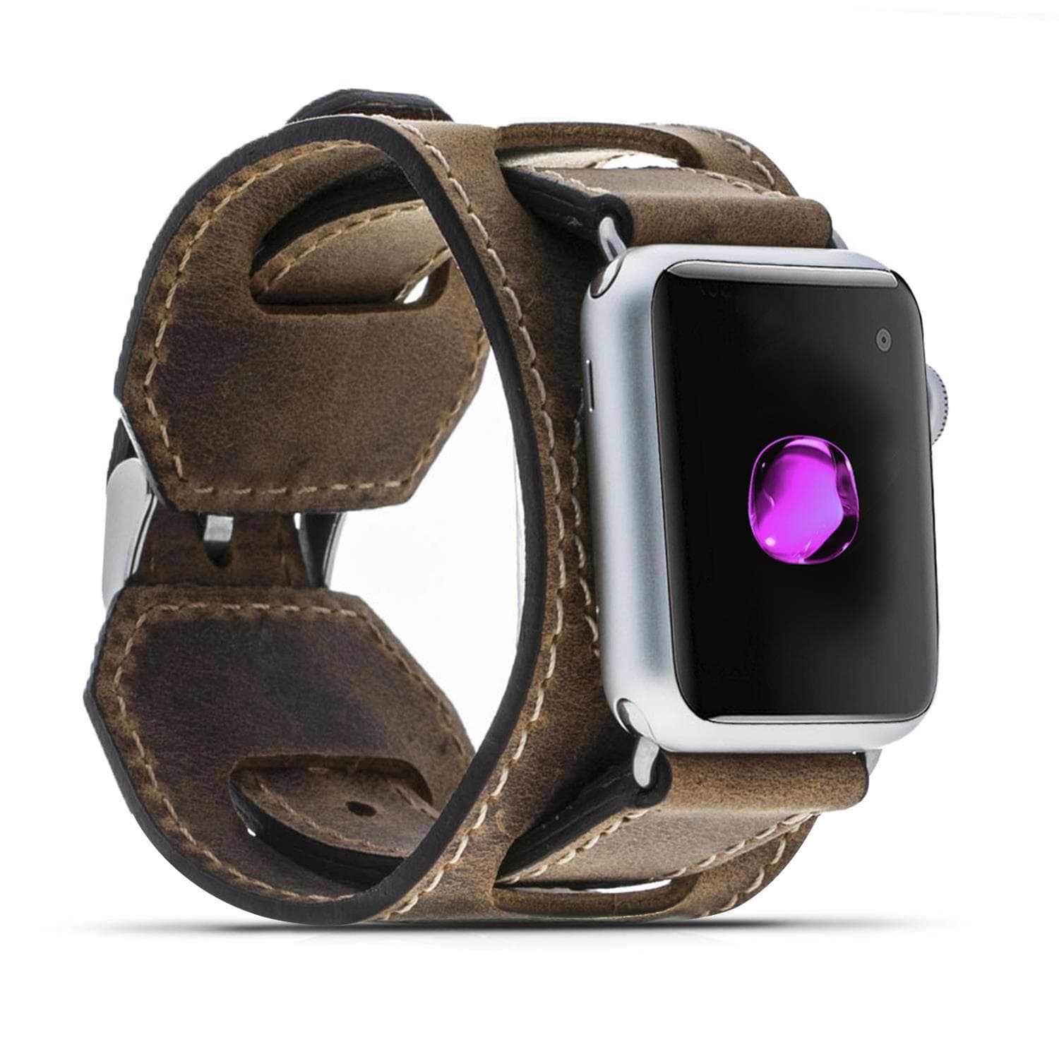 Leather Apple Watch Bands - Cuff Style