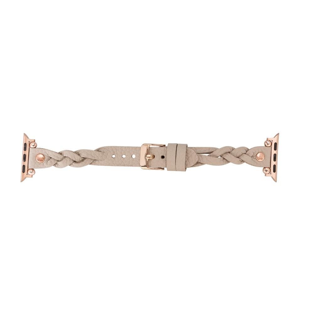 Leather Apple Watch Bands - Ferro Braided Wanda Rose Gold Trok Style