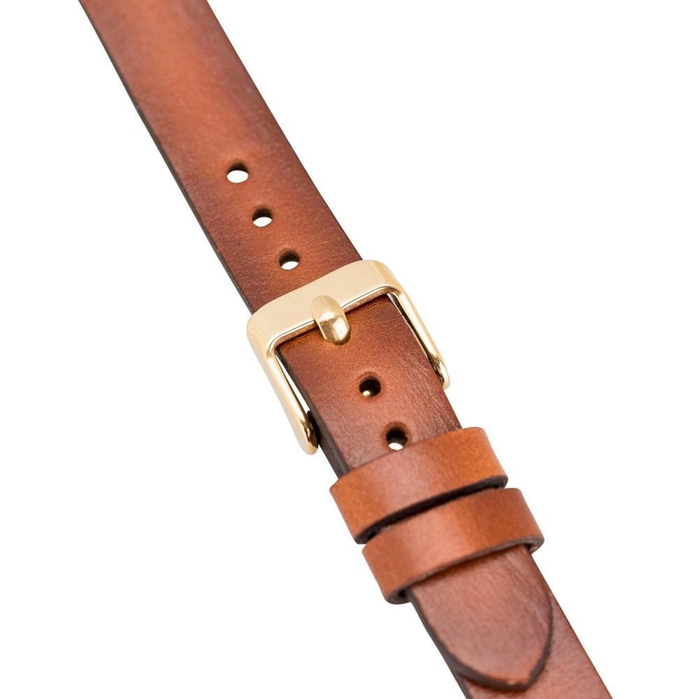 Leather Apple Watch Bands - Ferro Gold Trok Style