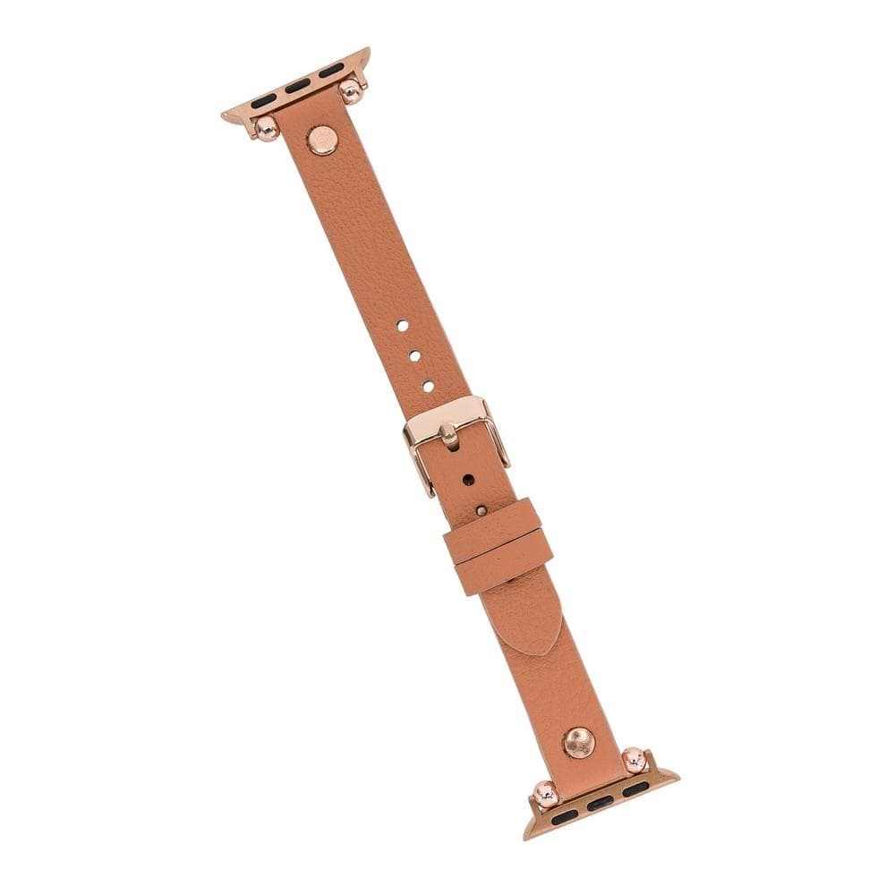 Leather Apple Watch Bands - Ferro Rose Gold Trok Style