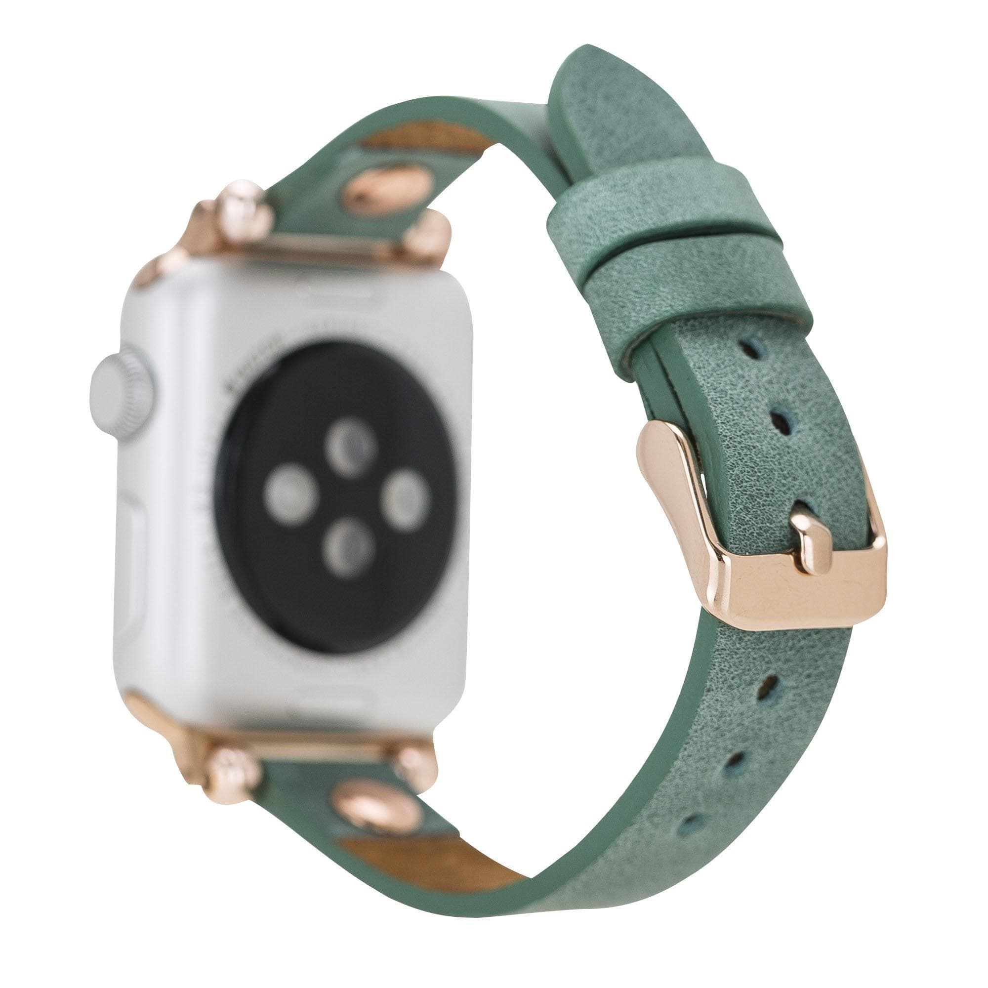 Leather Apple Watch Bands - Ferro Rose Gold Trok Style