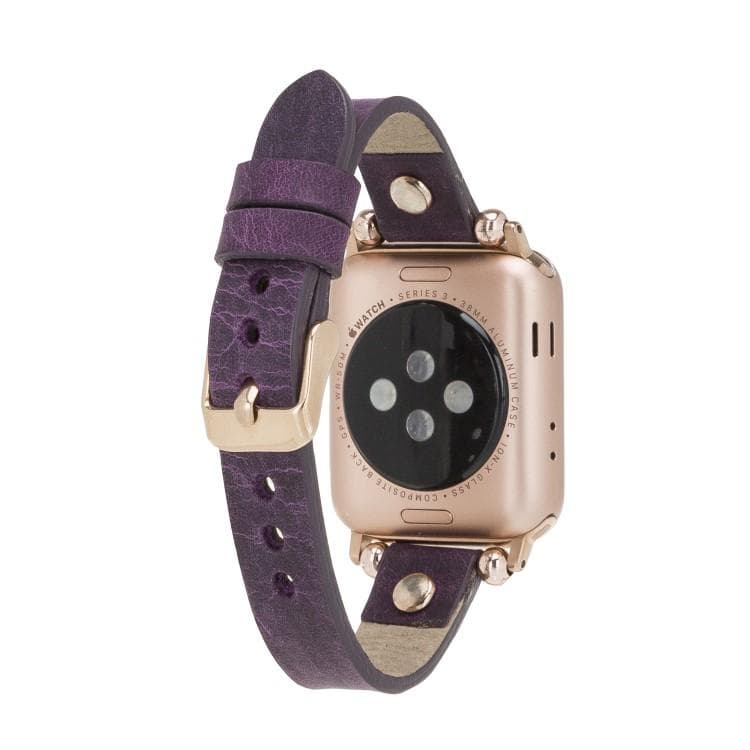 Leather Apple Watch Bands - Ferro Rose Gold Trok Style