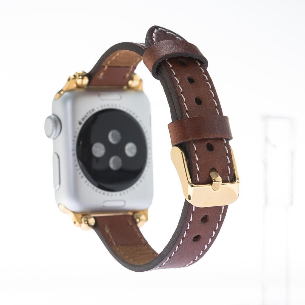 Leather Apple Watch Bands - Ferro Seamy Style