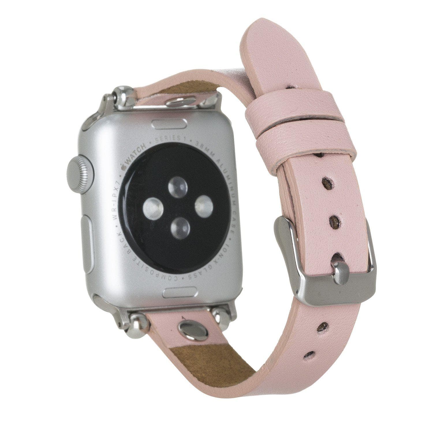 Leather Apple Watch Bands - Ferro Silver Trok Style