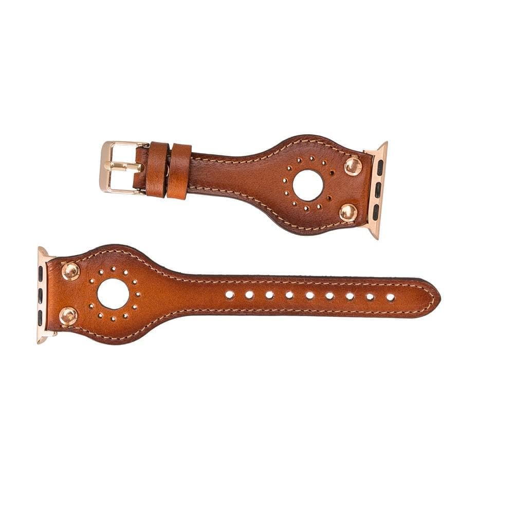 Leather Apple Watch Bands - Ronda Rose Gold Trok Style