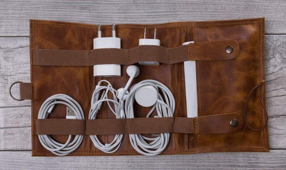 Leather Cable Organizer