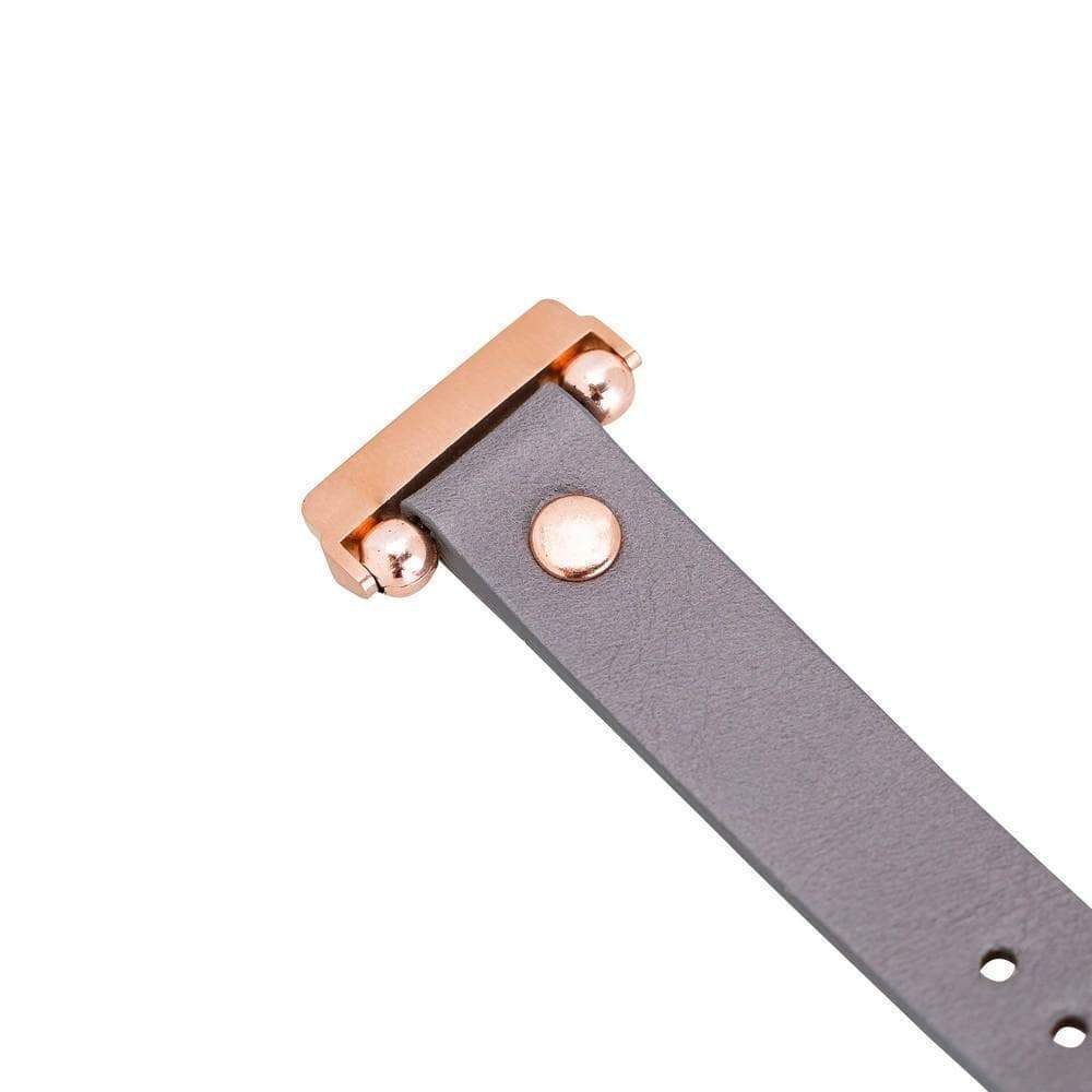 Leather Fitbit Watch Bands - Ferro Gold Trok Style