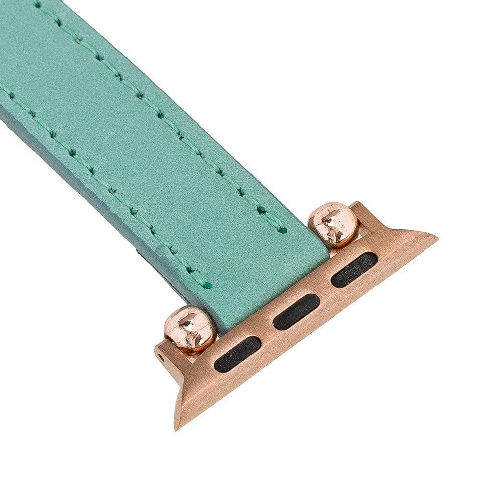 Leather Apple Watch Bands - Ferro Rose Gold Trok Style