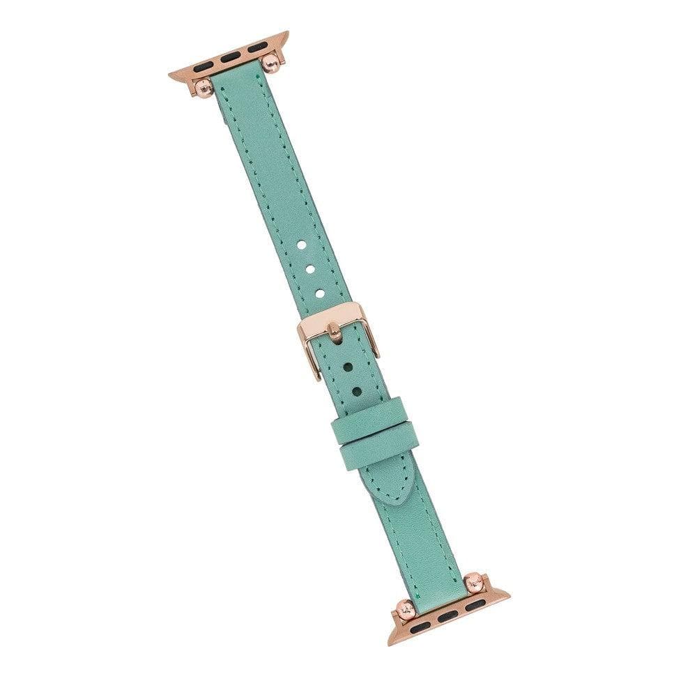 Leather Apple Watch Bands - Ferro Rose Gold Trok Style