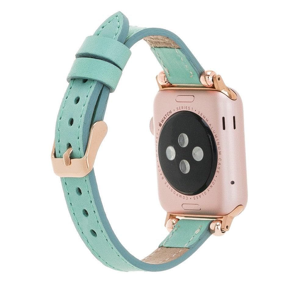 Leather Apple Watch Bands - Ferro Rose Gold Trok Style