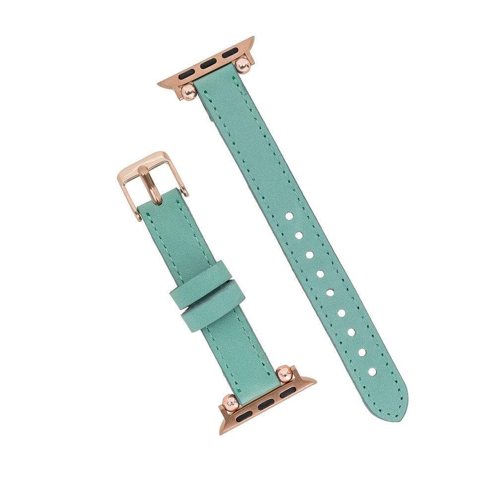 Leather Apple Watch Bands - Ferro Rose Gold Trok Style