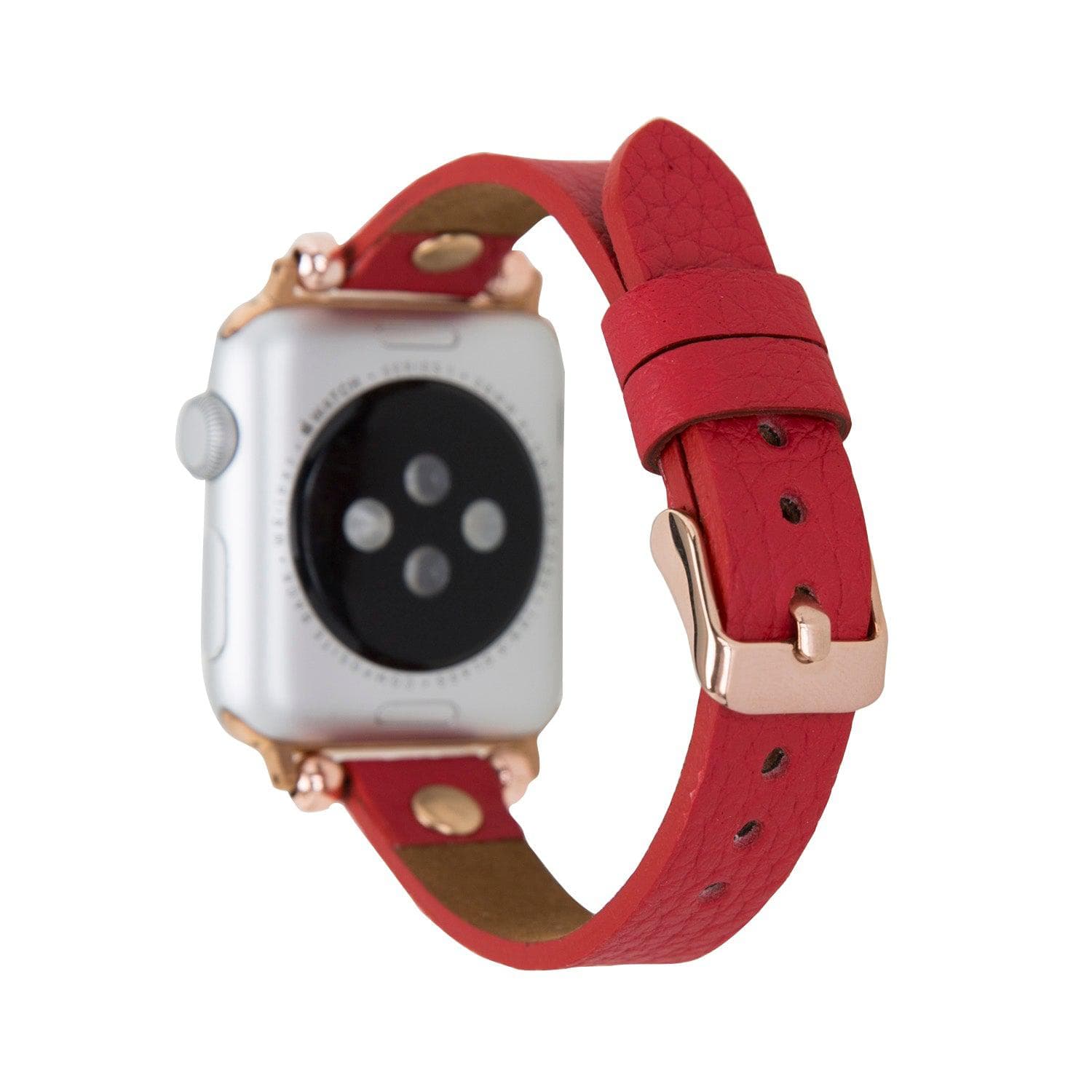 Leather Apple Watch Bands - Ferro Rose Gold Trok Style