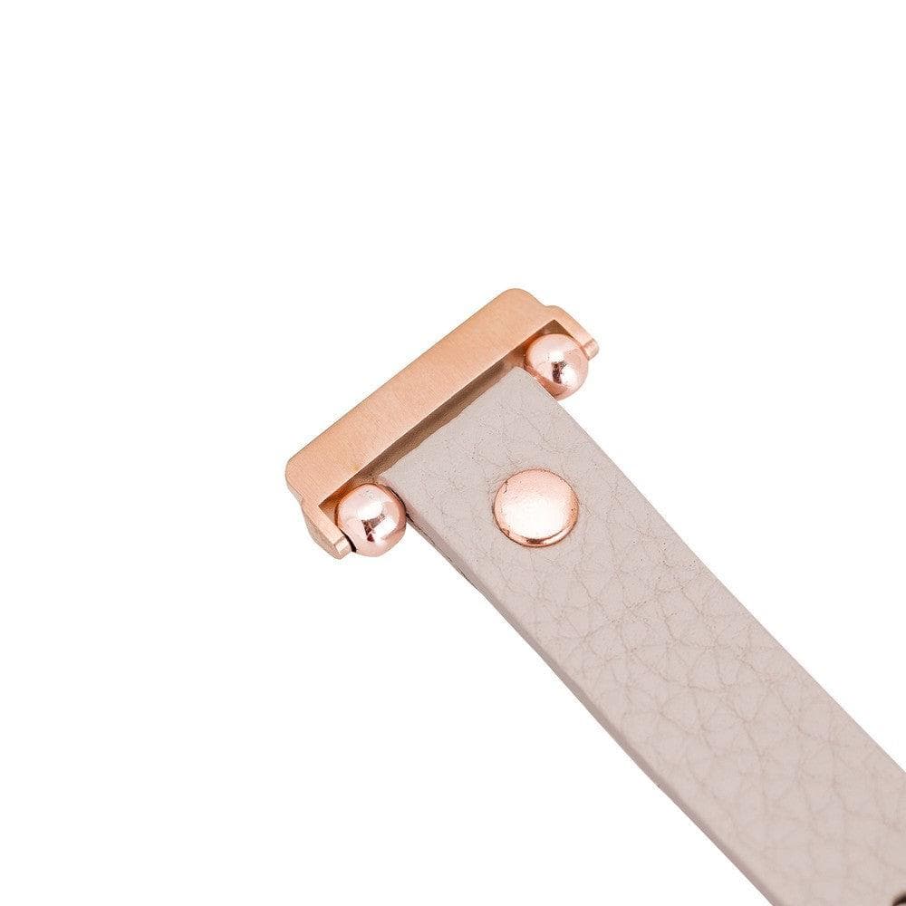 Leather Apple Watch Bands - Ferro Rose Gold Trok Style