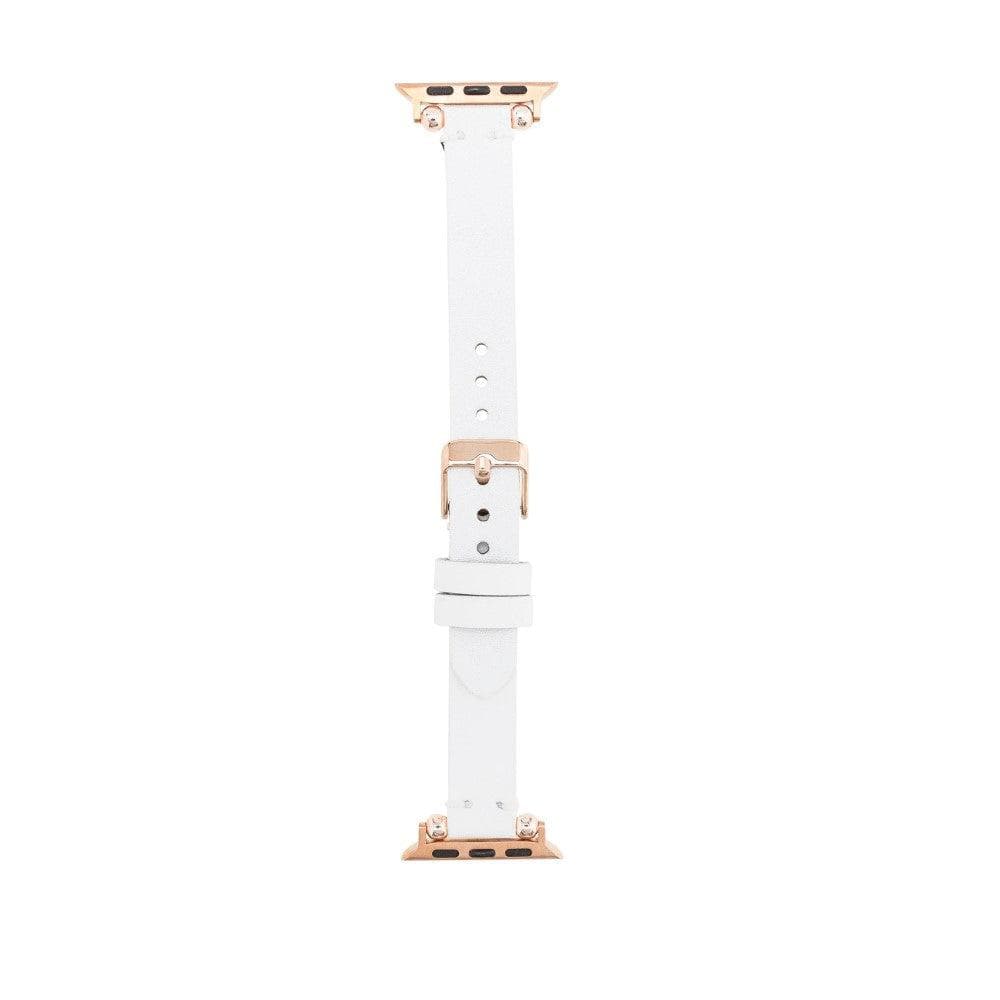 Leather Apple Watch Bands - Ferro Rose Gold Trok Style