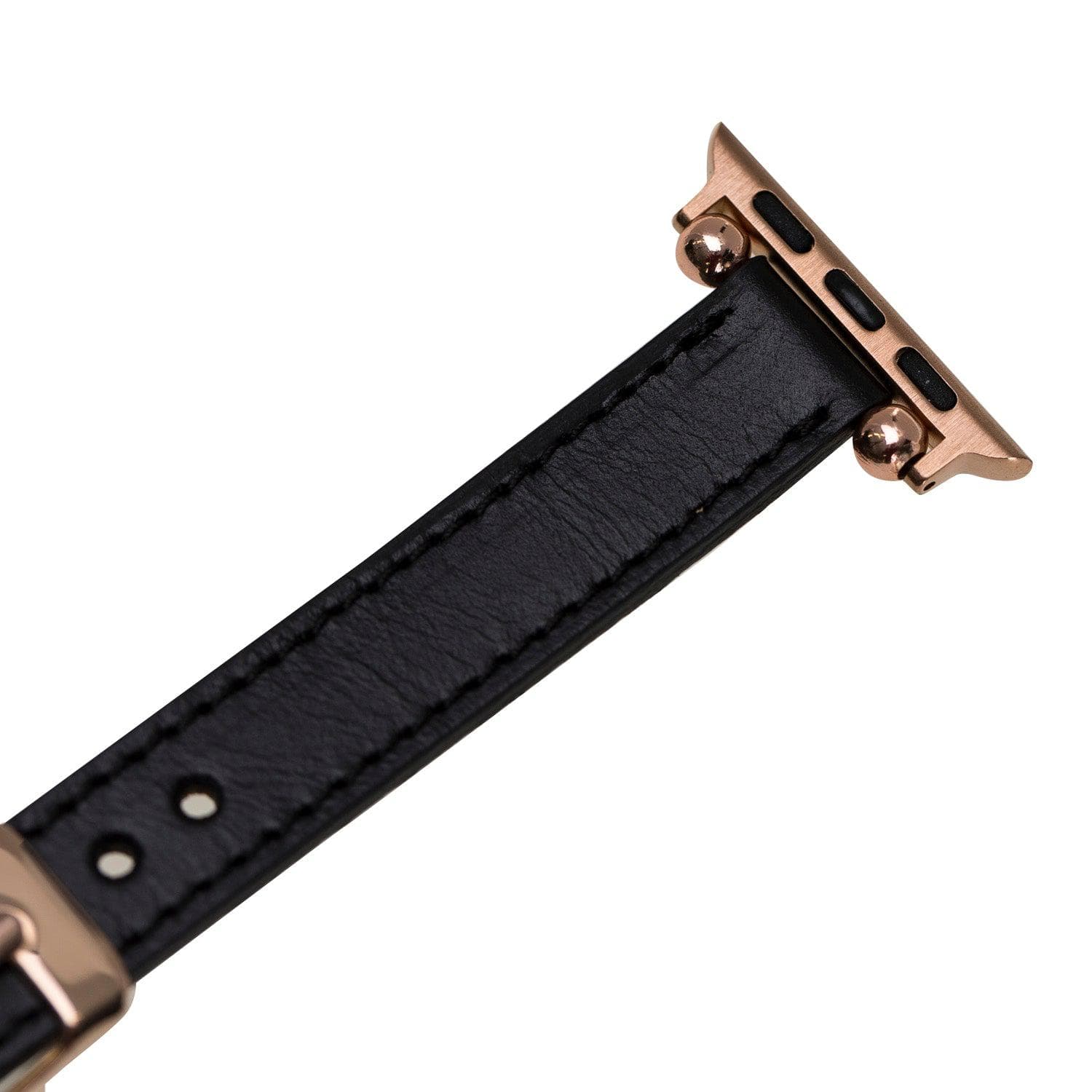 Leather Apple Watch Bands - Ferro Rose Gold Trok Style