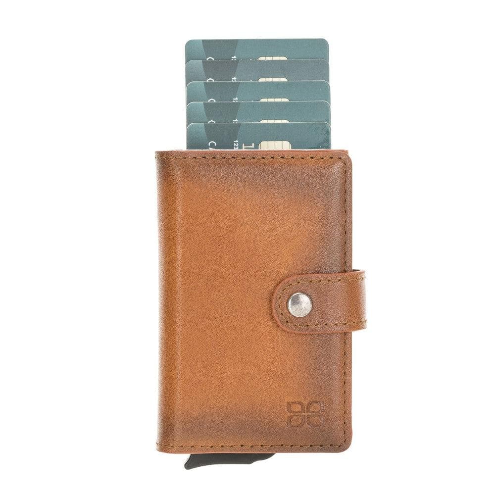 Carlov Genuine Leather Mechanical Card Holder