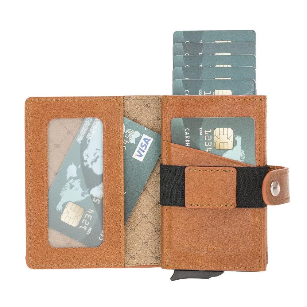 Carlov Genuine Leather Mechanical Card Holder