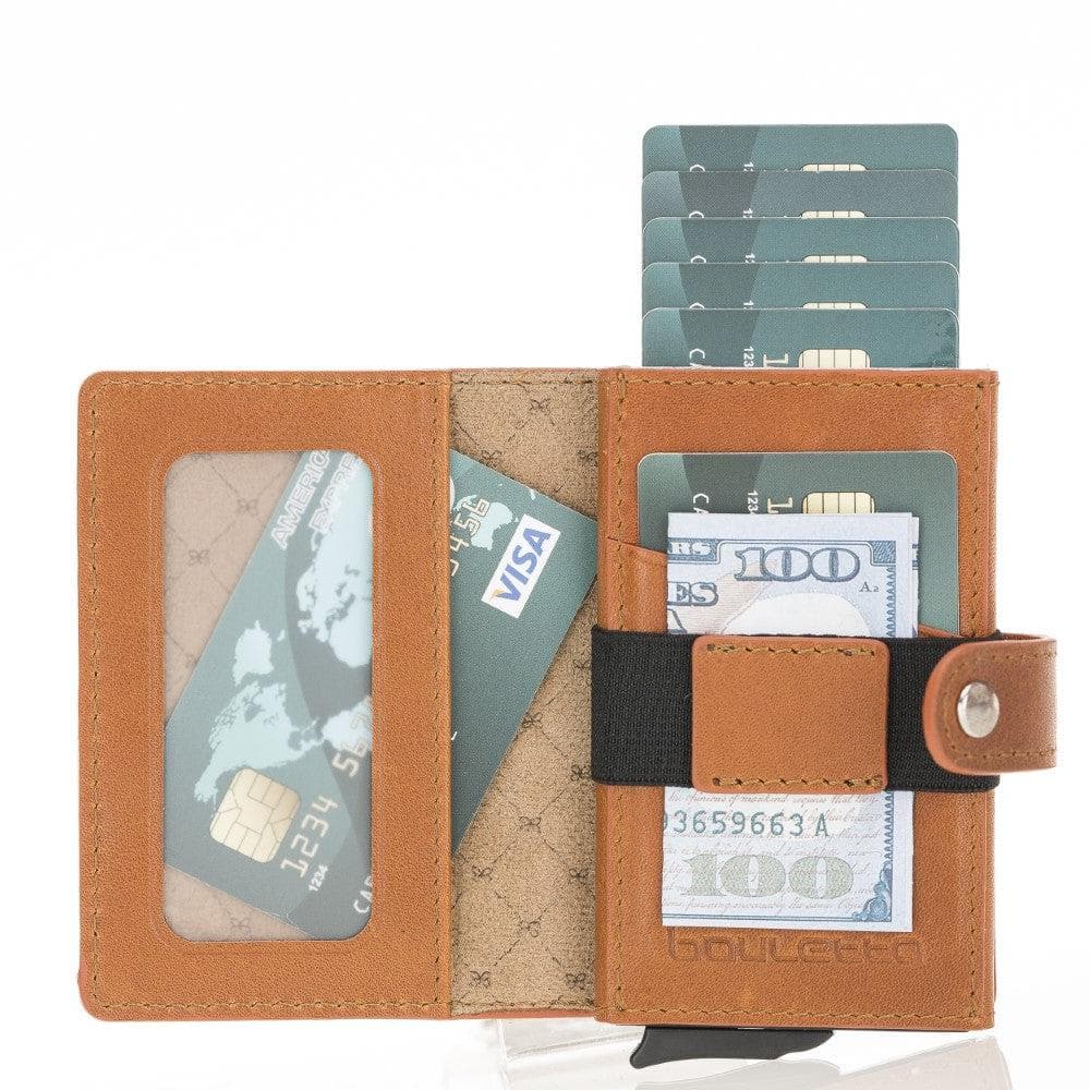 Carlov Genuine Leather Mechanical Card Holder