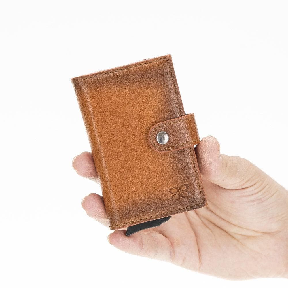 Carlov Genuine Leather Mechanical Card Holder