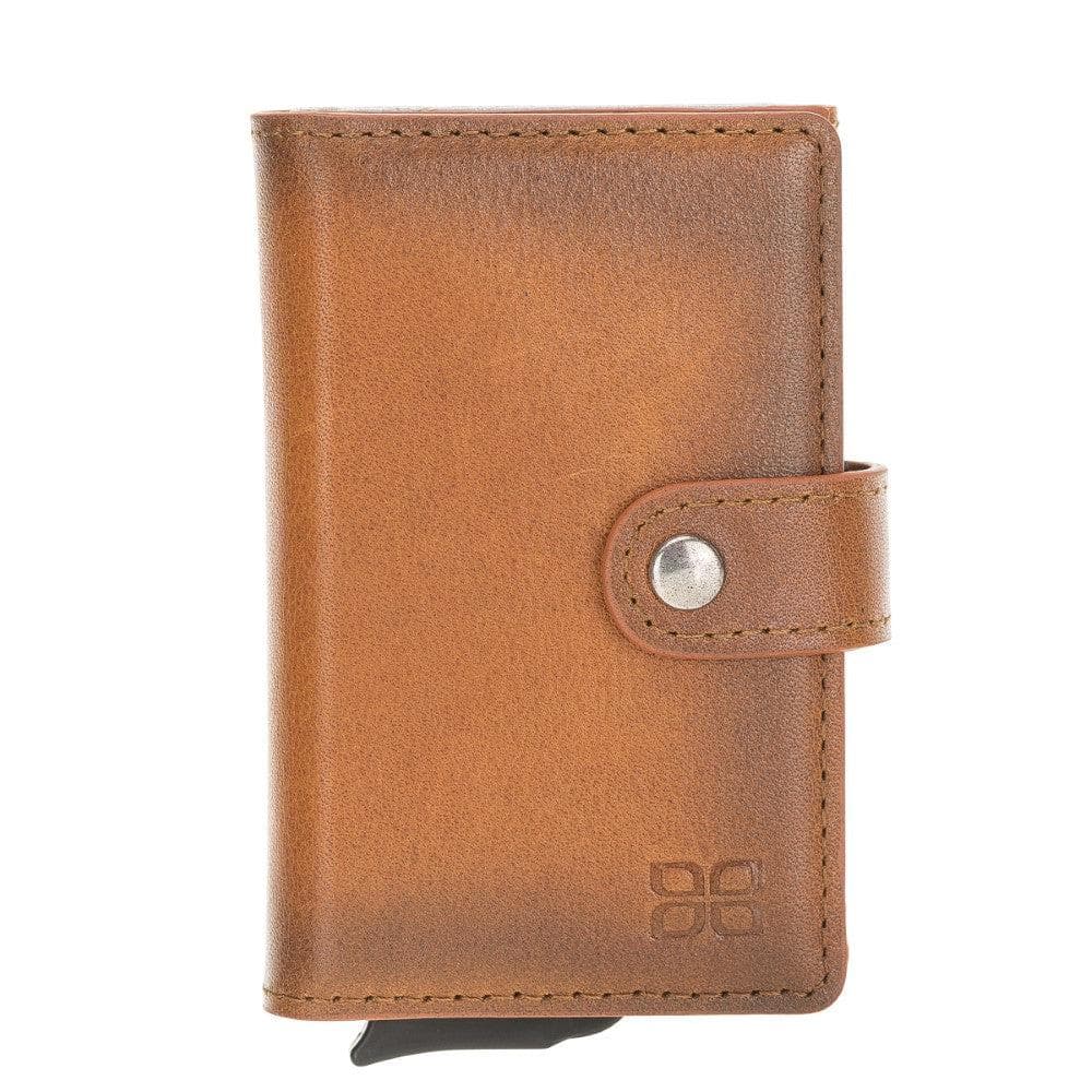 Carlov Genuine Leather Mechanical Card Holder