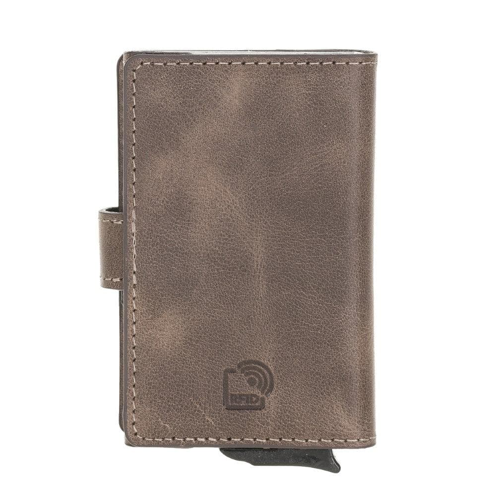 Carlov Genuine Leather Mechanical Card Holder