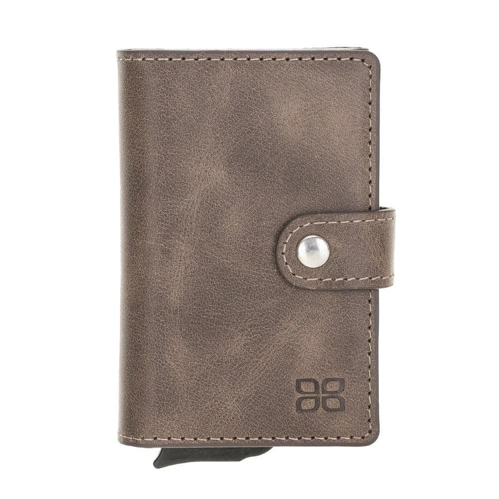 Carlov Genuine Leather Mechanical Card Holder