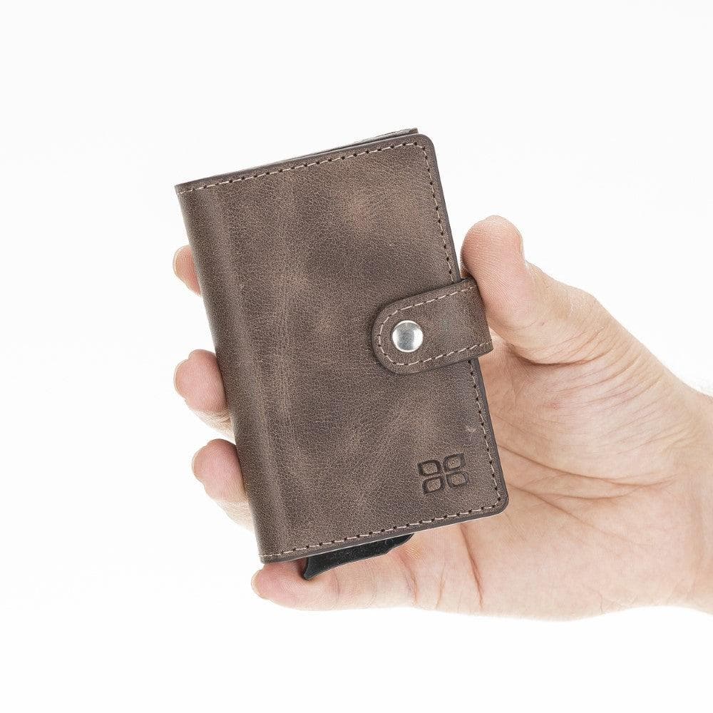 Carlov Genuine Leather Mechanical Card Holder