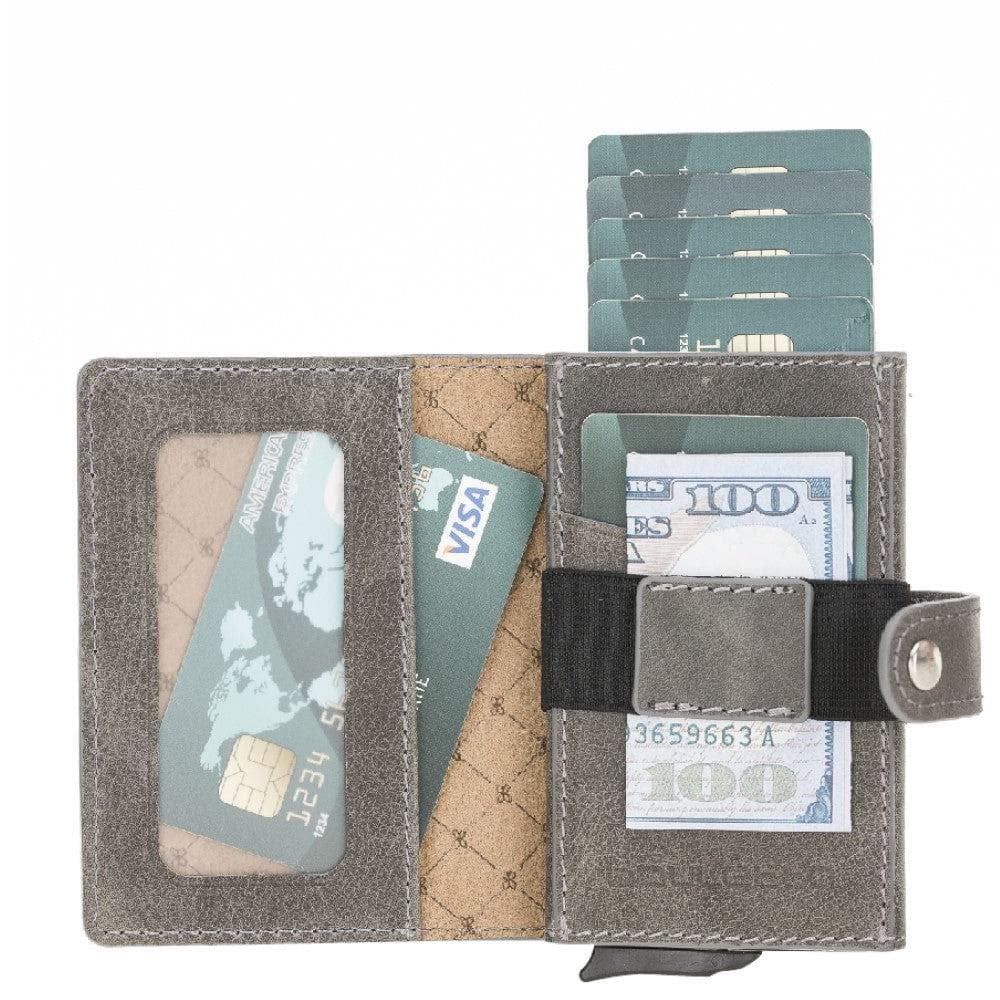 Carlov Genuine Leather Mechanical Card Holder