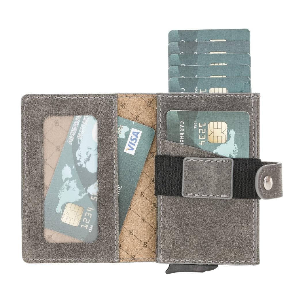 Carlov Genuine Leather Mechanical Card Holder