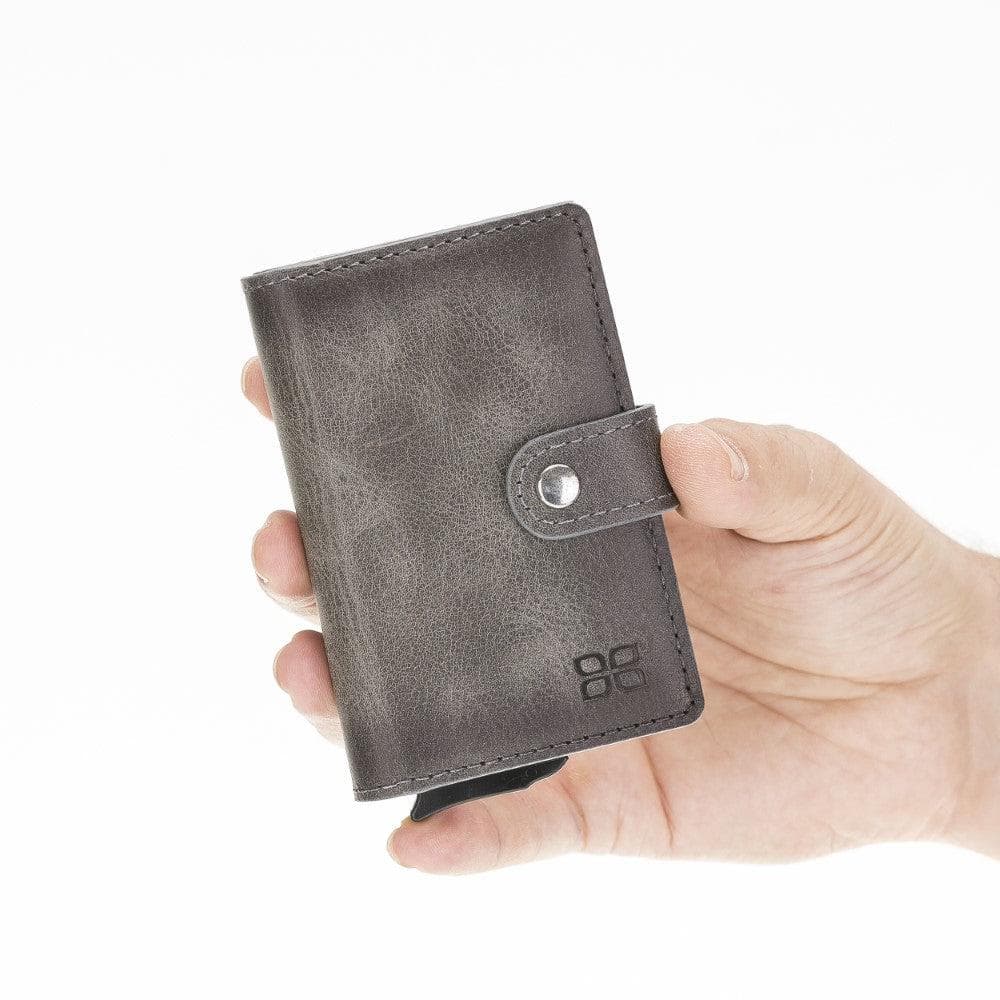 Carlov Genuine Leather Mechanical Card Holder