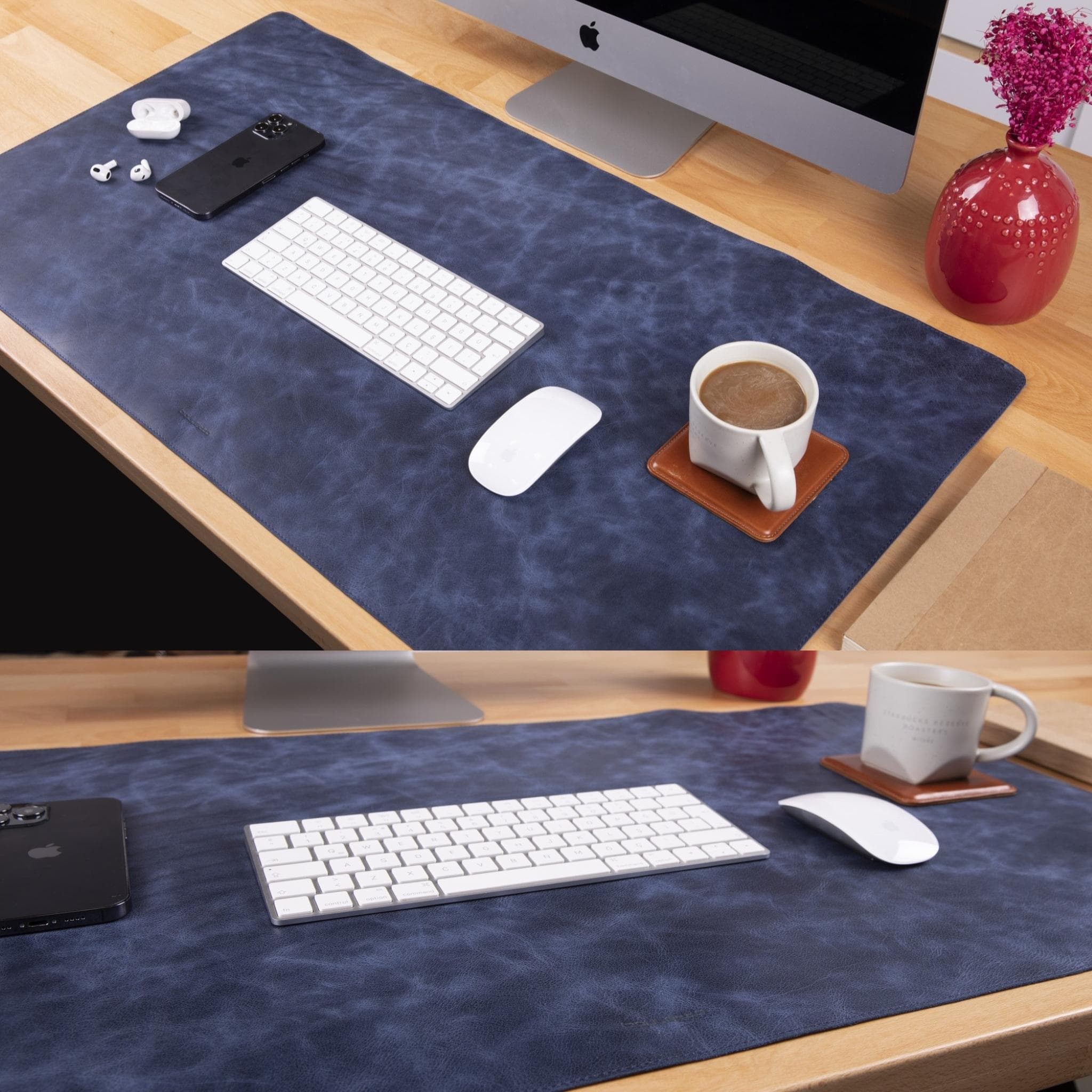 Customizable Genuine Leather Desk Mat