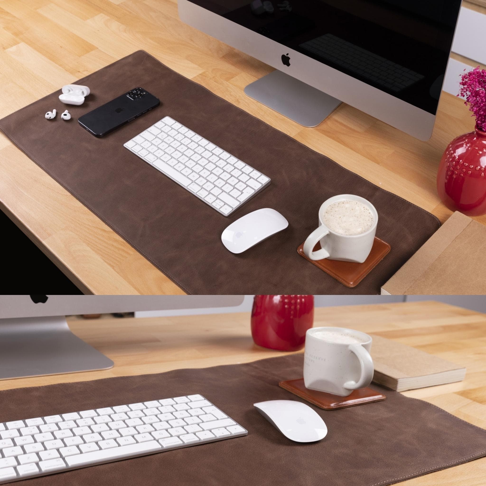 Customizable Genuine Leather Desk Mat