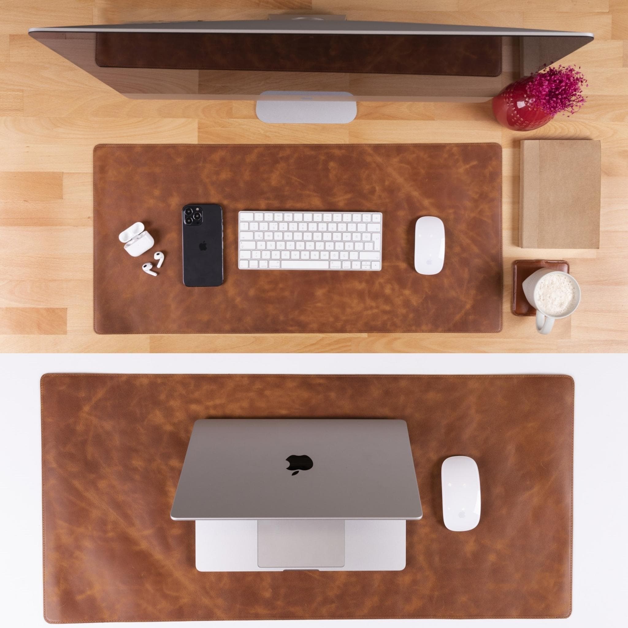 Customizable Genuine Leather Desk Mat