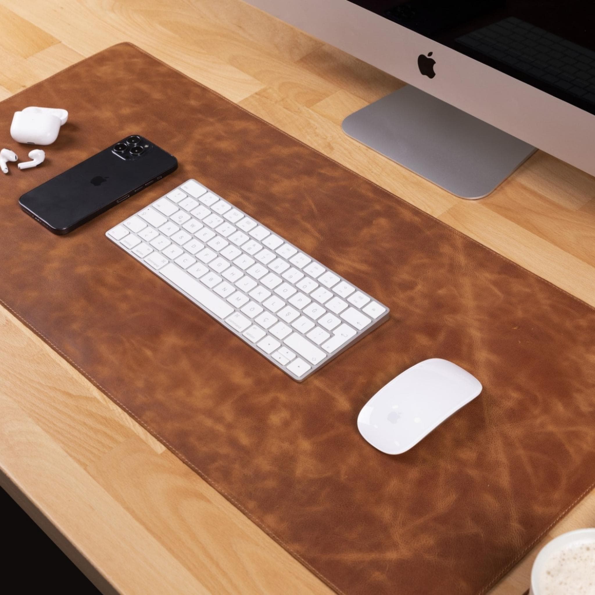 Customizable Genuine Leather Desk Mat