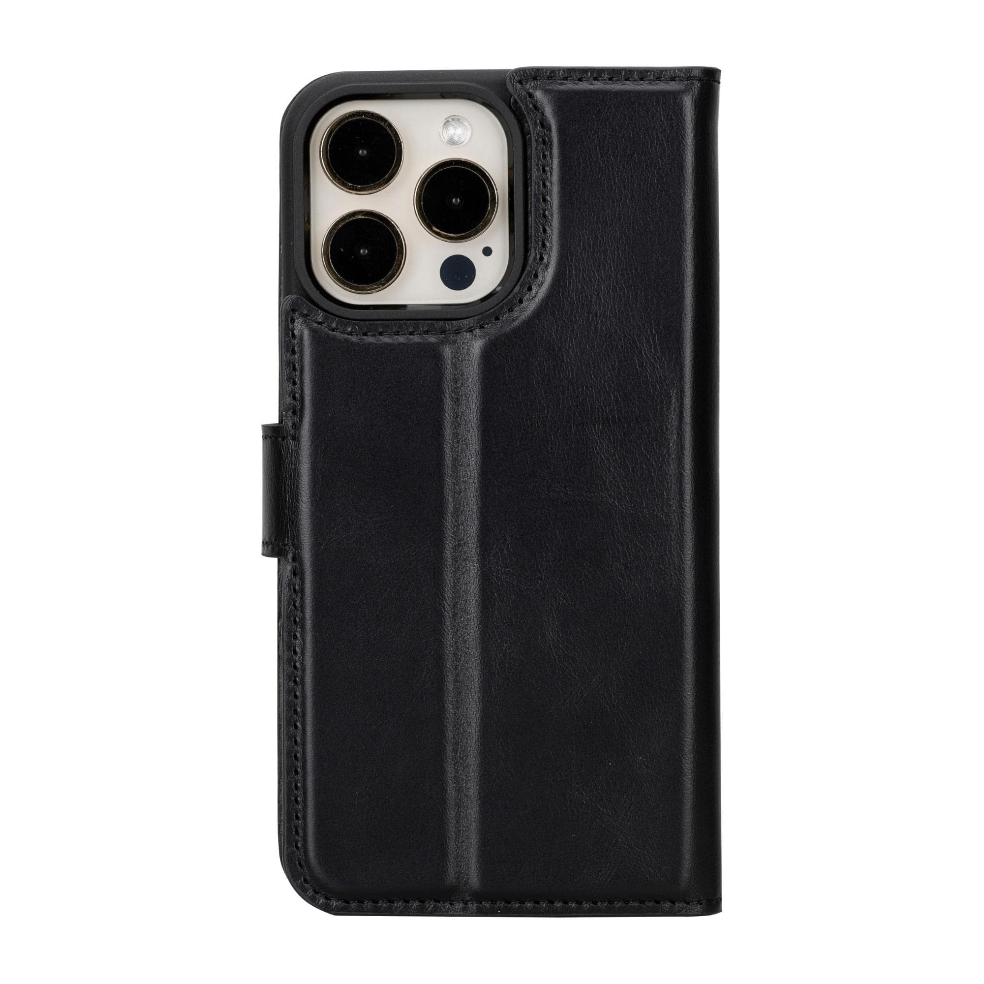 Magic iPhone 15 Series Detachable Genuine Leather Wallet Case