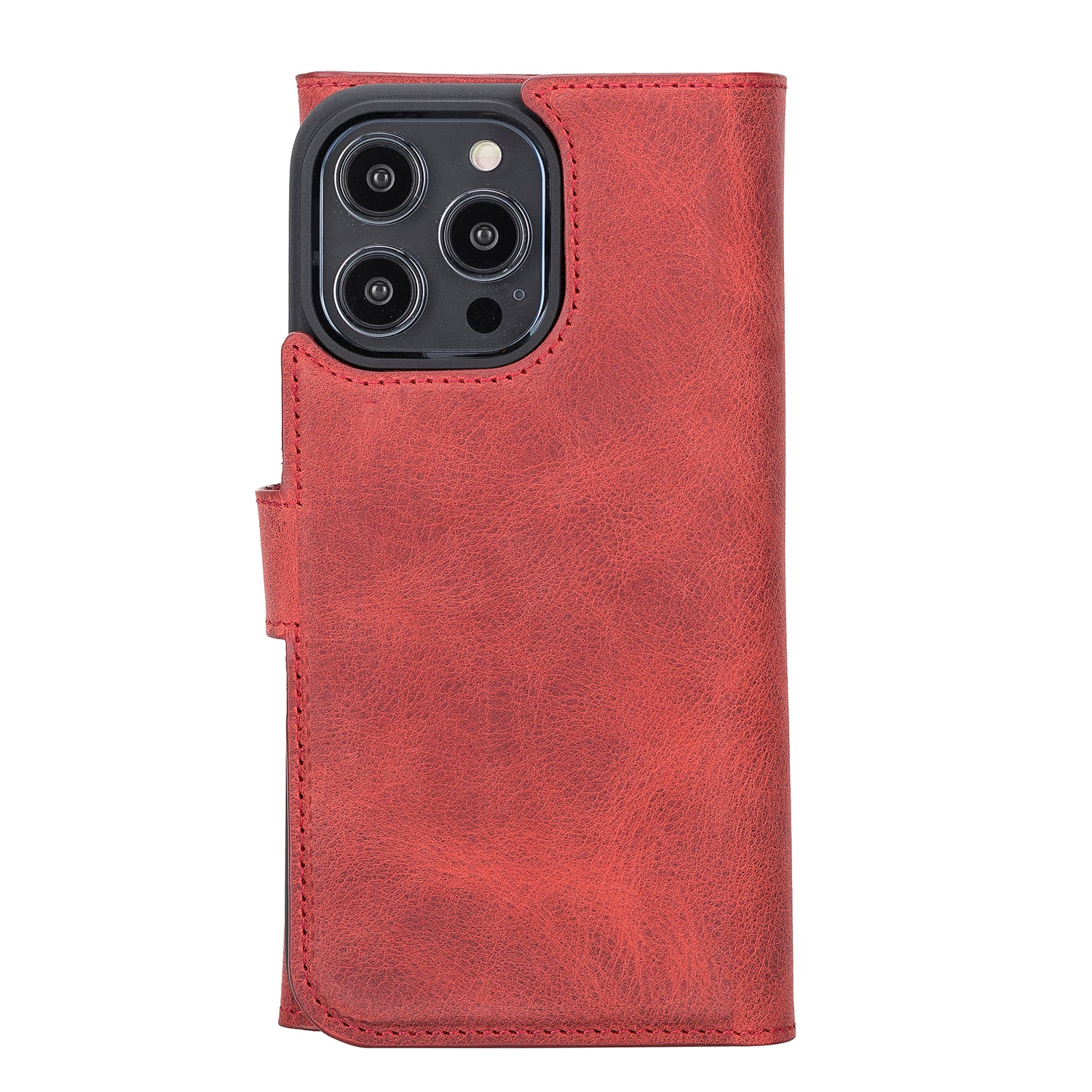 Santa iPhone 14 Series Magnetic Detachable Genuine Leather Wallet Case