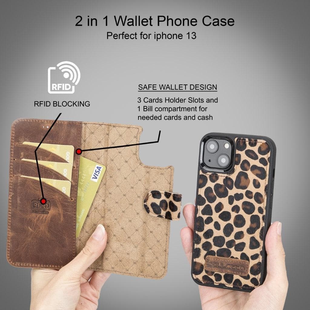 Magic iPhone 13 Series Detachable Leather Wallet Cases - MW