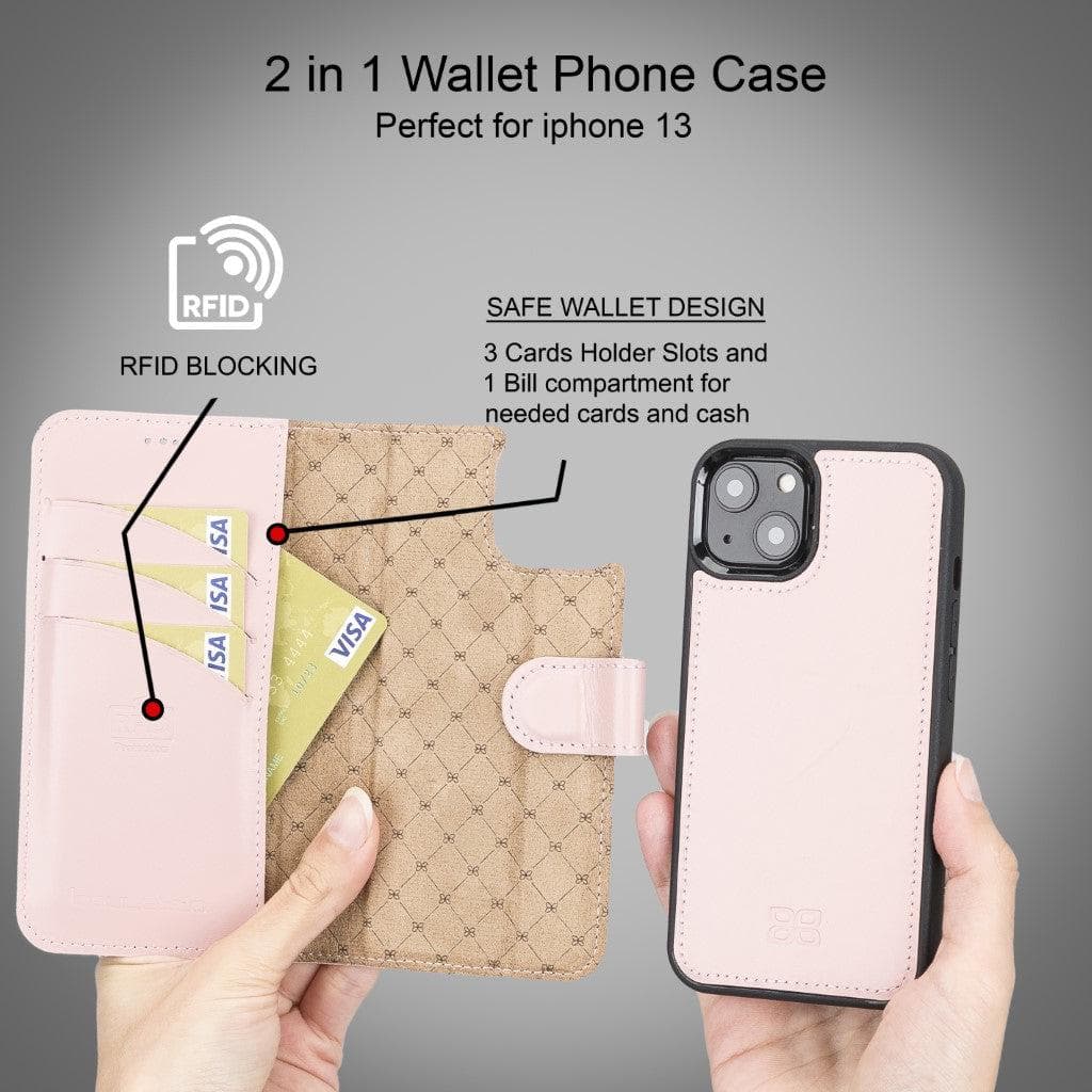 Magic iPhone 13 Series Detachable Leather Wallet Cases - MW