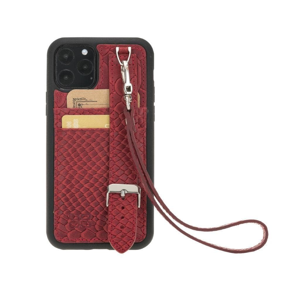 Flex Cover Card Holder iPhone 11 Series Genuine Leather Back Cover with Hand Strap / FX-CC-HA