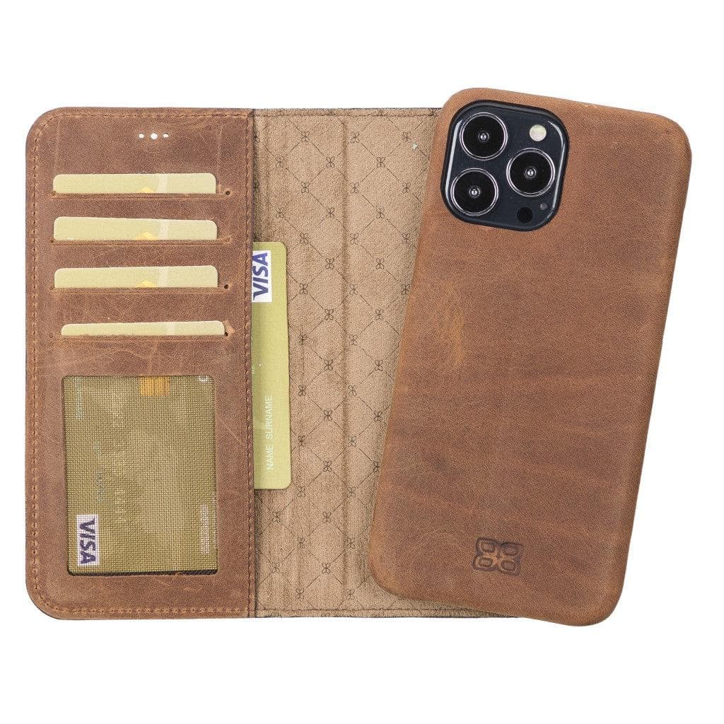 F360 Magic Wallet iPhone 13 Series Genuine Leather Detachable Wallet Case