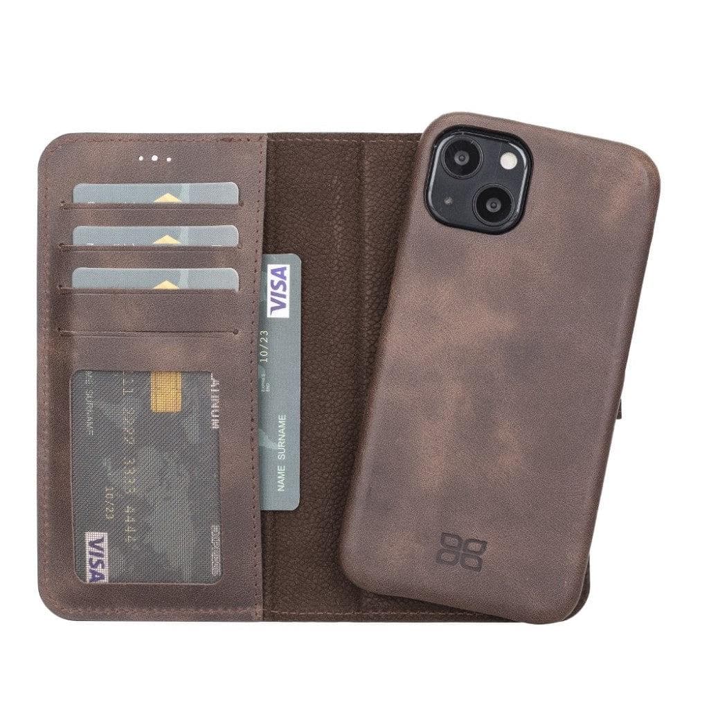 F360 Magic Wallet iPhone 13 Series Genuine Leather Detachable Wallet Case