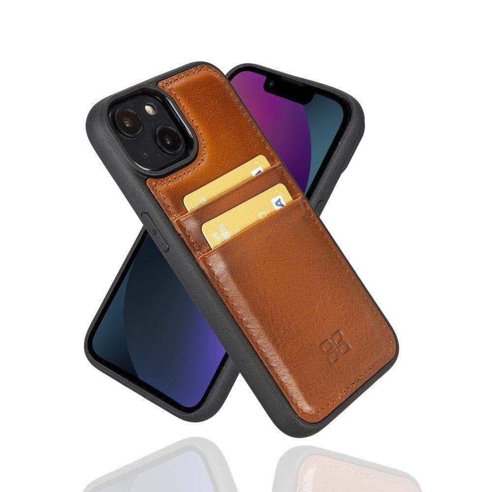 Flex Cover Leather iPhone 15 Plus Case with Card Holder